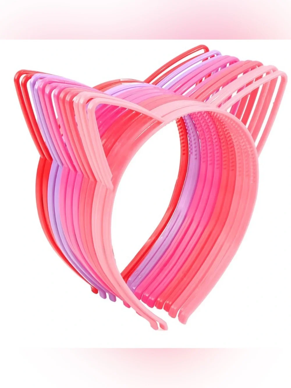 Colorful Cat Ear Headbands - Pink Mix-Set of 9